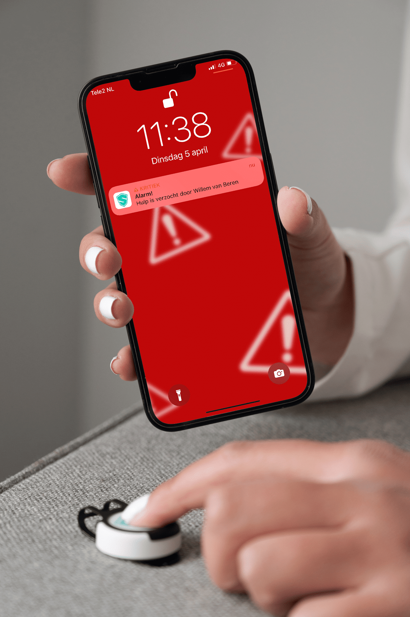 safe app en alarmknop